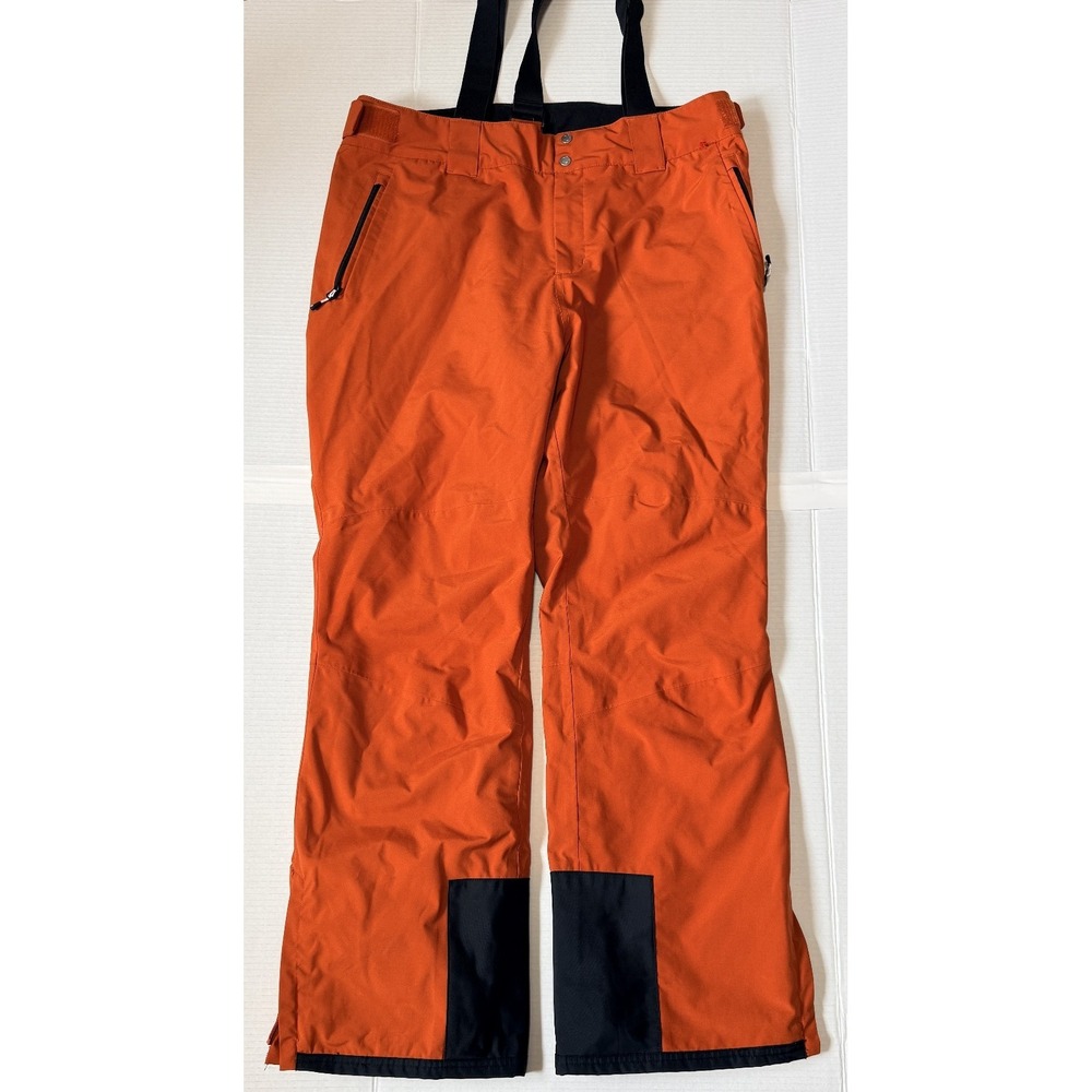DARE2B - Men's Ski Snow Pants - Orange Insulated Bib Suspenders Waterproof - XXL